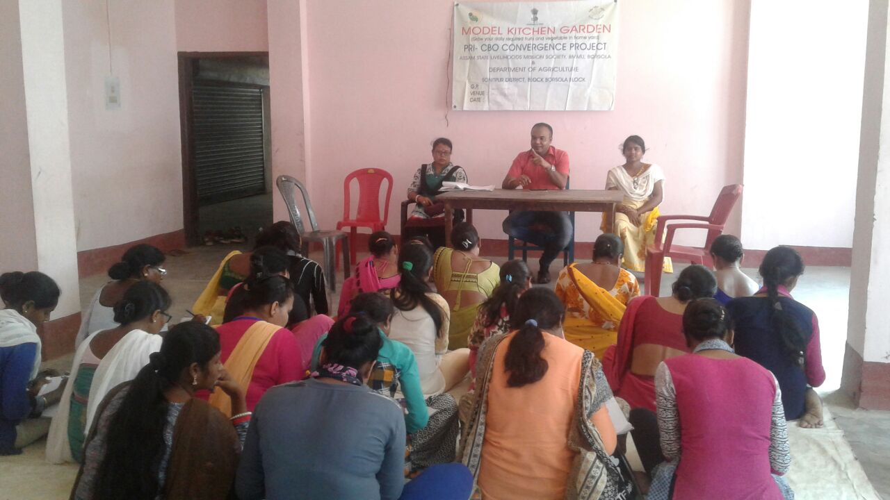 Training by agriculture department in presence of ADO and VOCC Cordinator