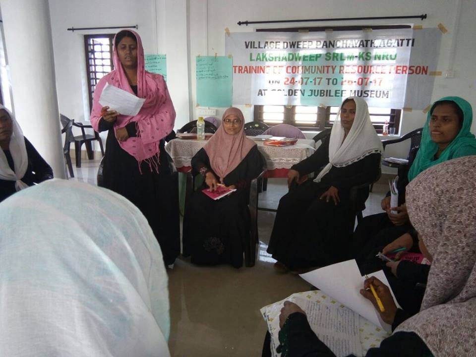 Training of community resource persons in Lakshadweep
