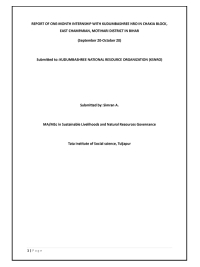 Internship Report (Product development)